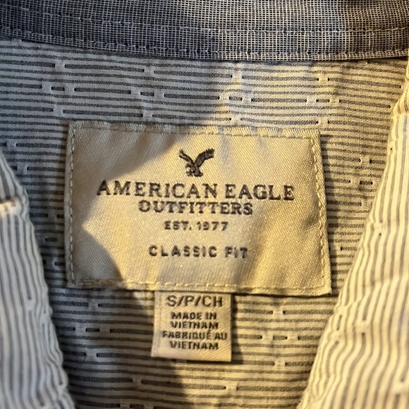 Chemise Manches Longues American Eagle Outfitters - Taille S - Rayée Multicolore - Coton - Occasion Très Bon état